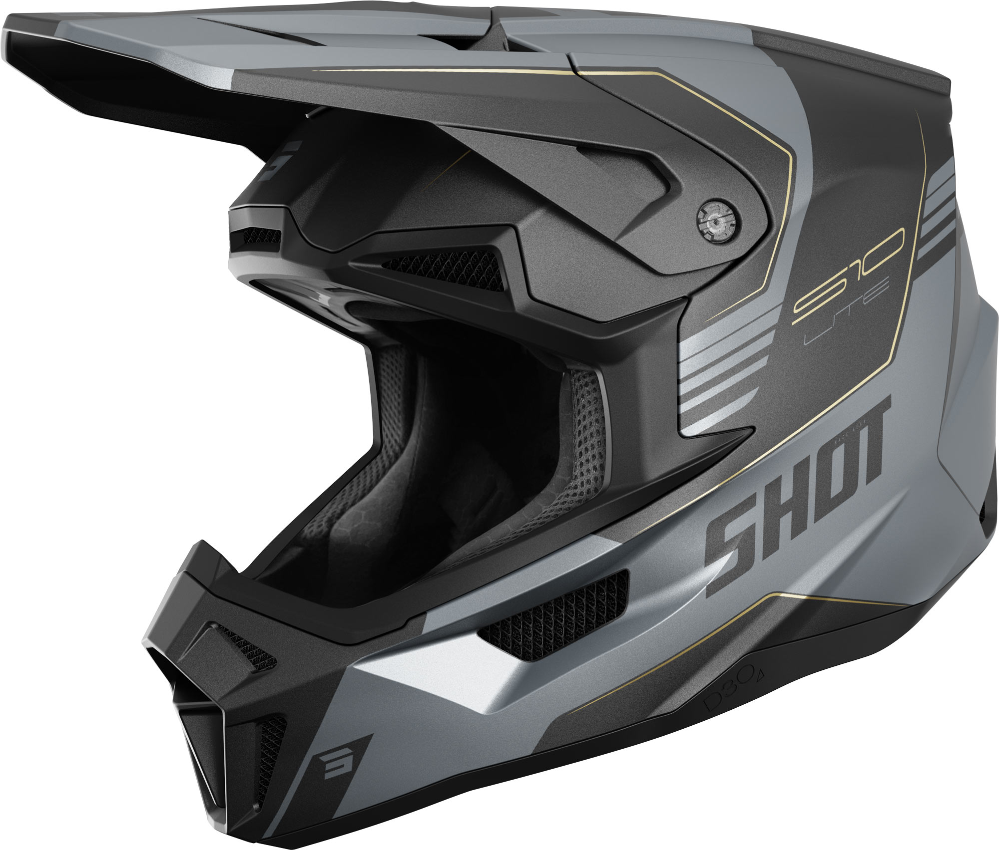 Shot Lite S10 Mips Casque de motocross noir/gris M (57/58) Figure 1