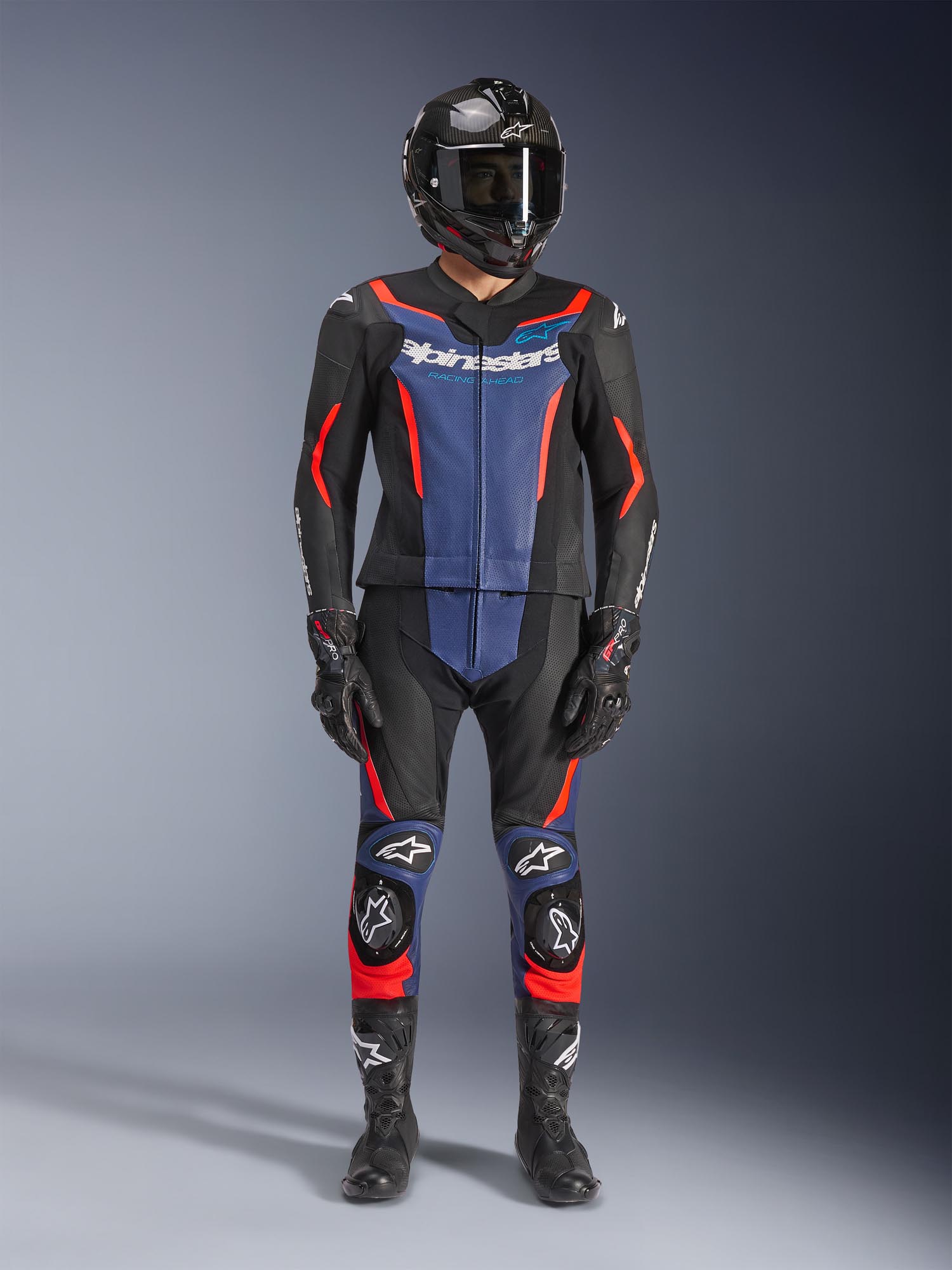 Side view of Alpinestars GP Force V2 Two Piece Motorcycle Leather Suit