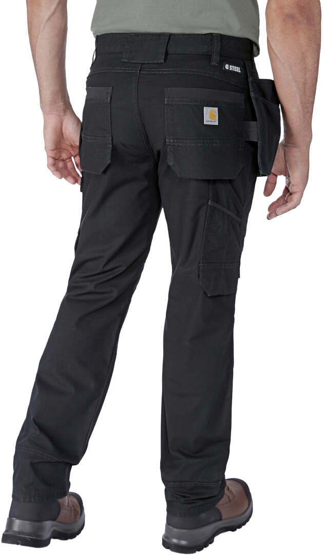 Carhartt Relaxed Straight Steel Rugged Flex Ripstop Double-Front Cargo Bukser Sort 38/30 Figur 5