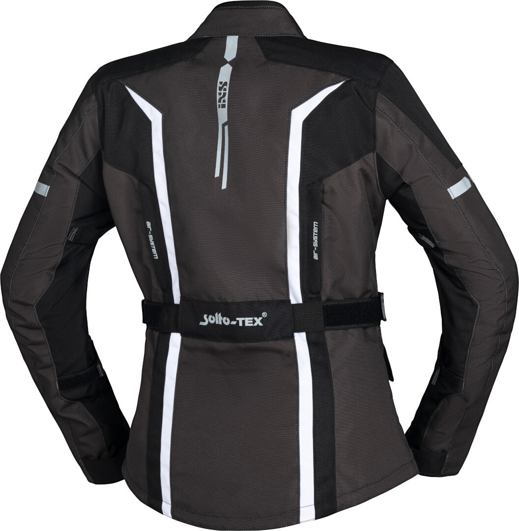 IXS Evans-ST 2.0 Vandtæt dame motorcykel tekstiljakke sort/grå/hvid 3XL Figur 2
