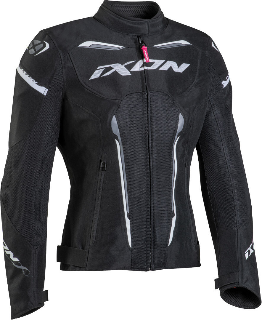 Ixon Striker WP Ladies Motorcycle Textile Jacket black/white XL Figure 1