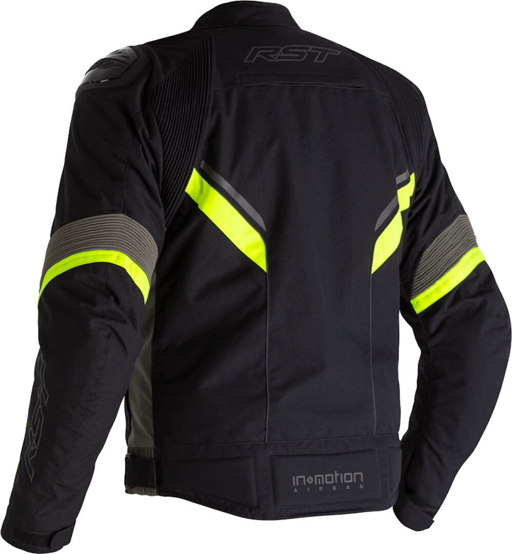 RST Sabre Airbag motorcykel tekstiljakke sort/grå/neon L Figur 2