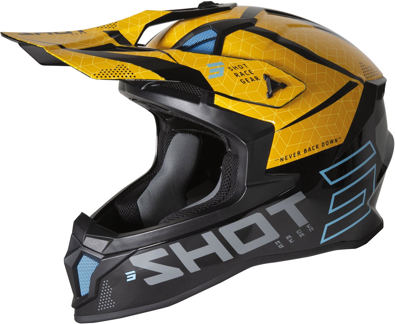 Shot Lite Core Casco Motocross nero/giallo L (59/60) Figura 1
