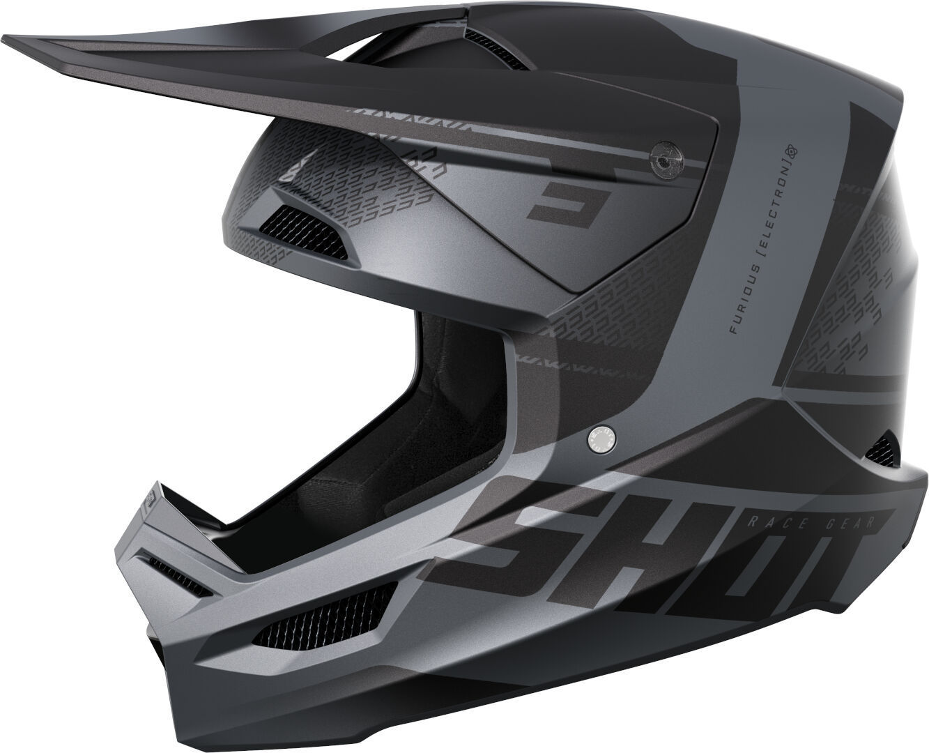 Shot Furious Electron Motocross hjälm svart XS (53/54) Figur 1