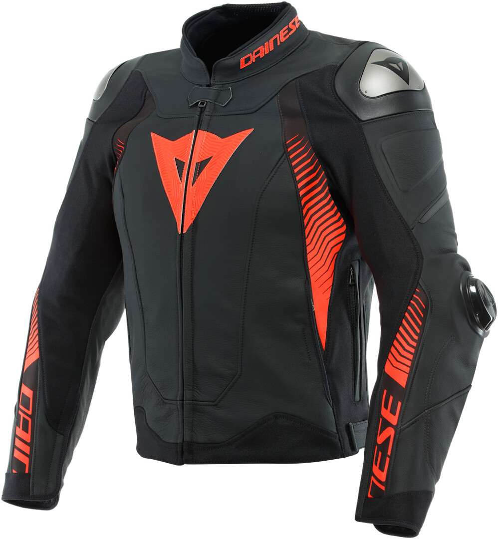 Dainese Super Speed 4 Motorcycle Leather Jacket black/red 48 Figure 1