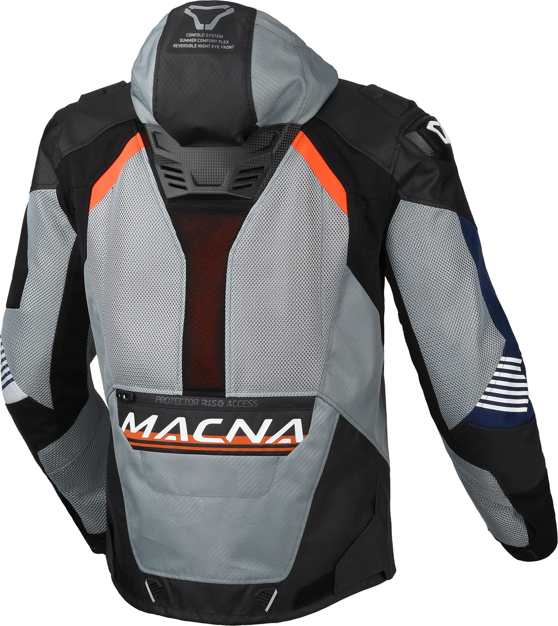 Macna Bravic Jachetă textilă impermeabilă pentru motociclete Gri/Albastru 2XL Figura 4
