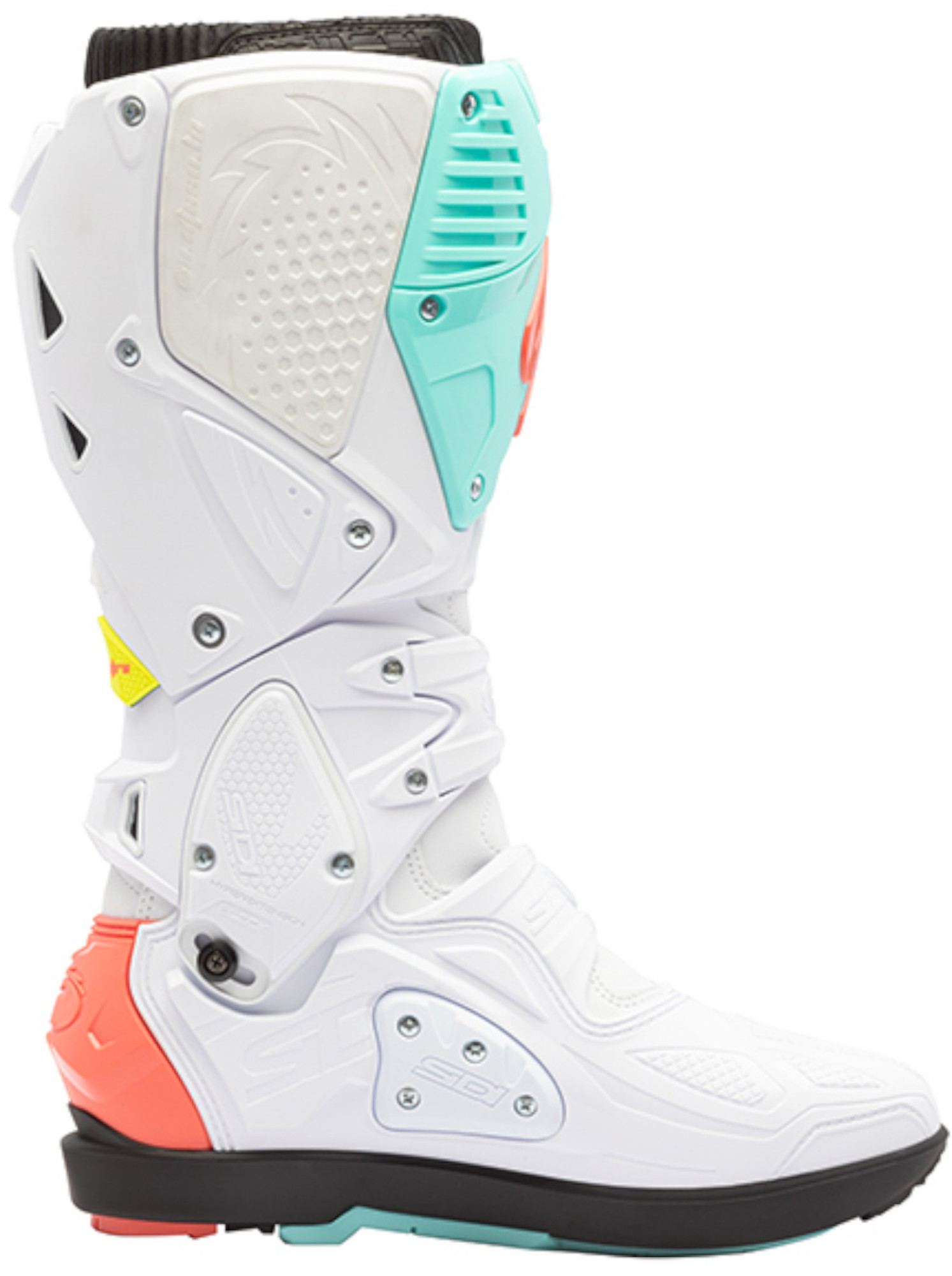 Sidi Crossfire 3 SRS Botas de Motocross Branco/Neon Mint/Coral Neon 43 Figura 3