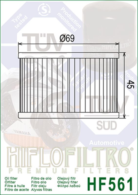 Hiflofiltro Oljefilter - HF561 Figur 3