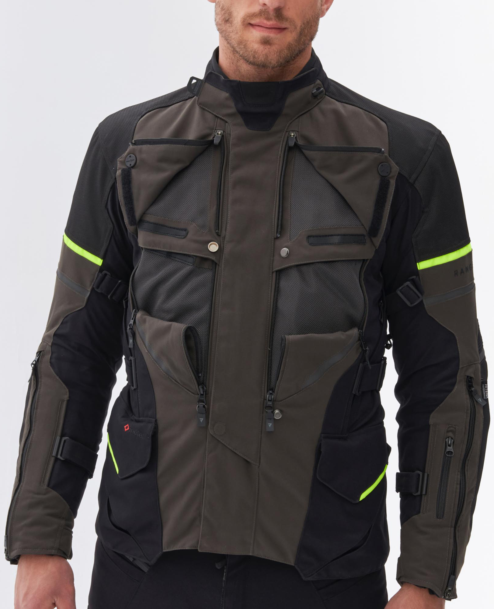 Rebelhorn Range Veste textile moto imperméable noir/anthracite/jaune S Figure 6