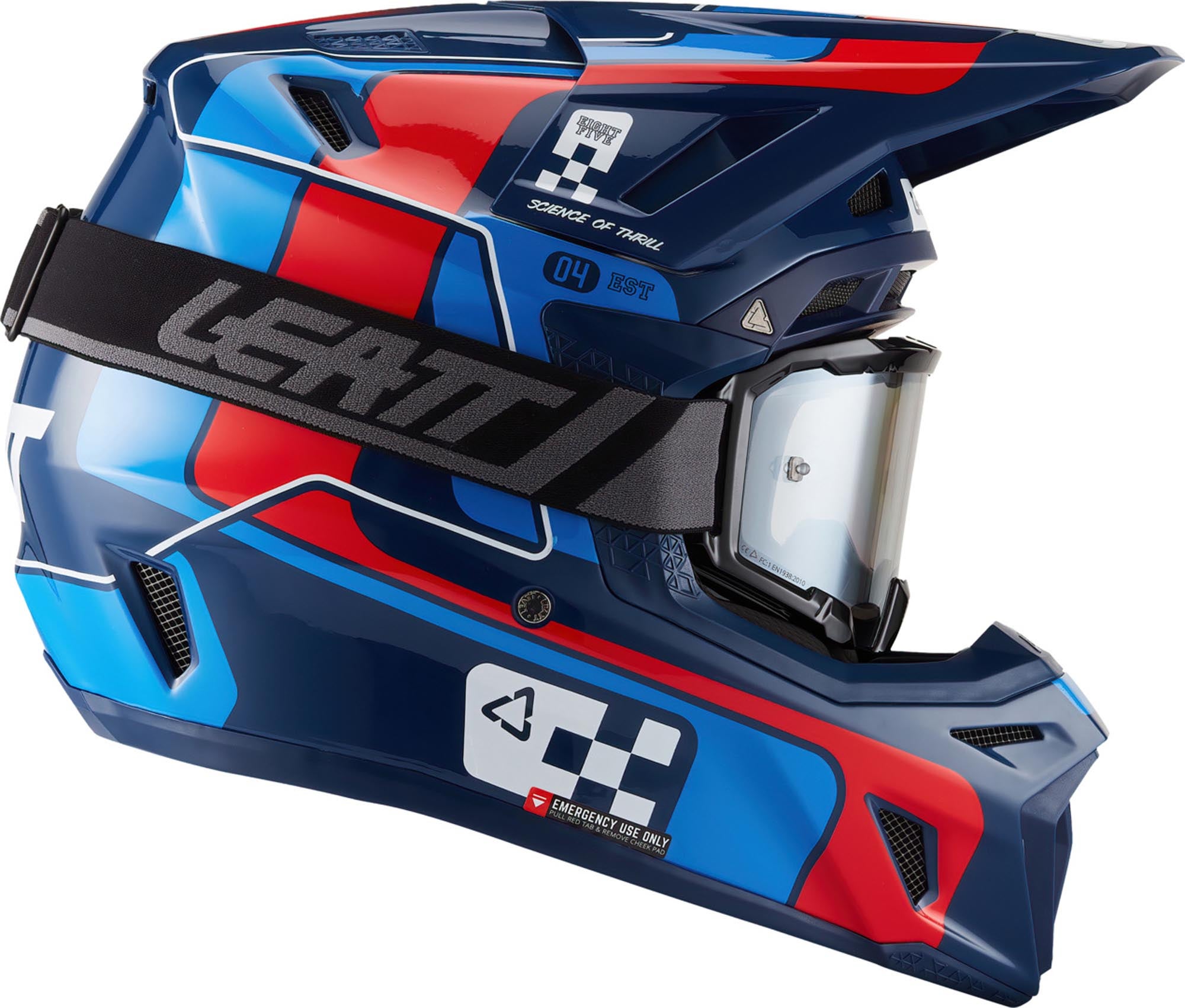 Leatt Moto 8.5 V27 Motocross Helmet with Goggles blue/red S (55/56) Figure 3