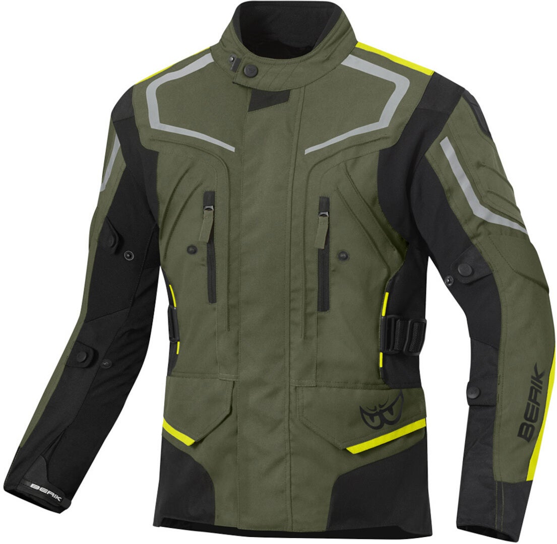Berik Rallye veste textile de moto imperméable Vert olive/noir 60 Figure 1