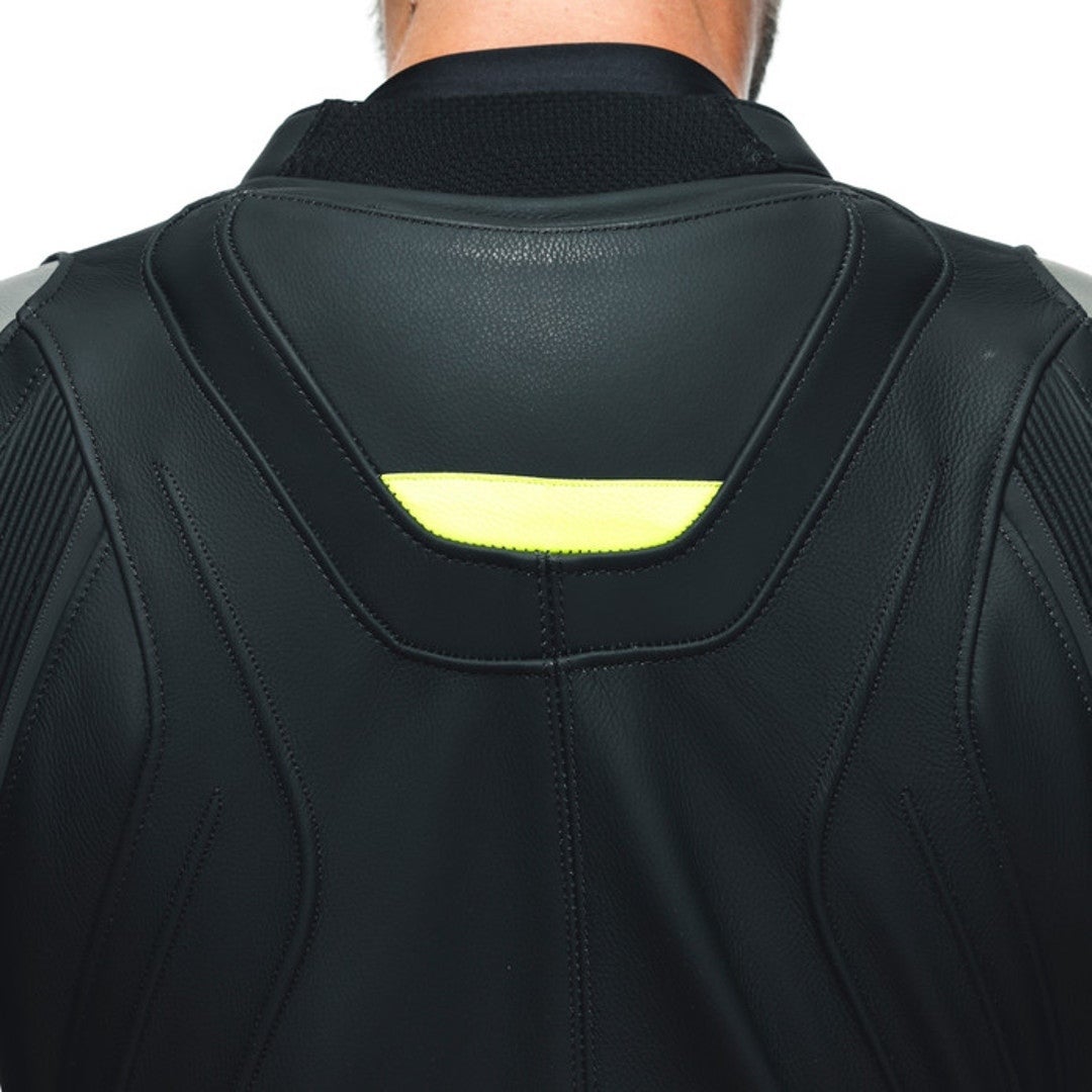 Dainese Avro 4 2-delt motorcykel læderdragt sort/grå/gul 64 Figur 5