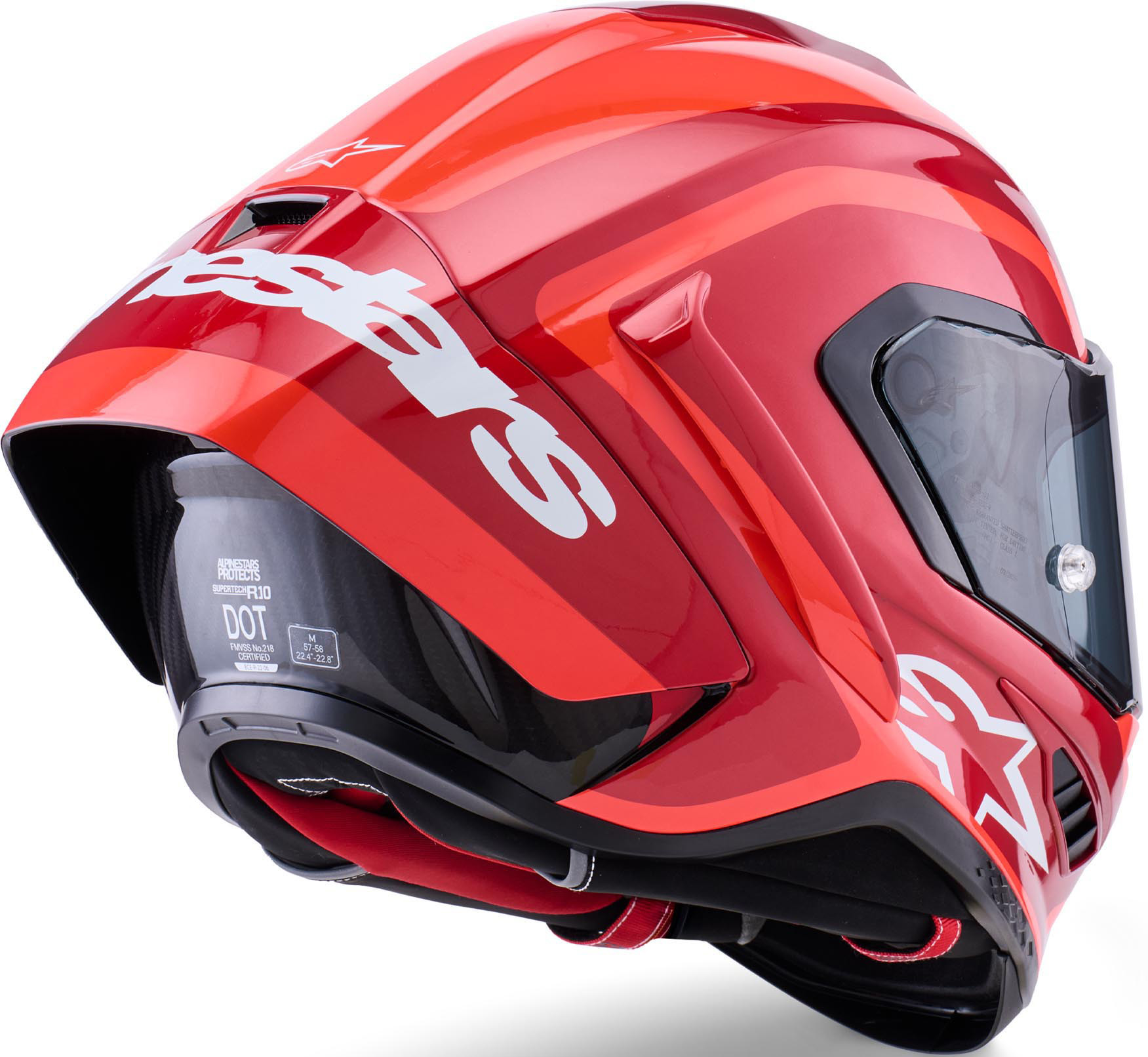 Alpinestars Supertech R10 Arius Helm rot/weiß/schwarz L (59/60) Abbildung 3