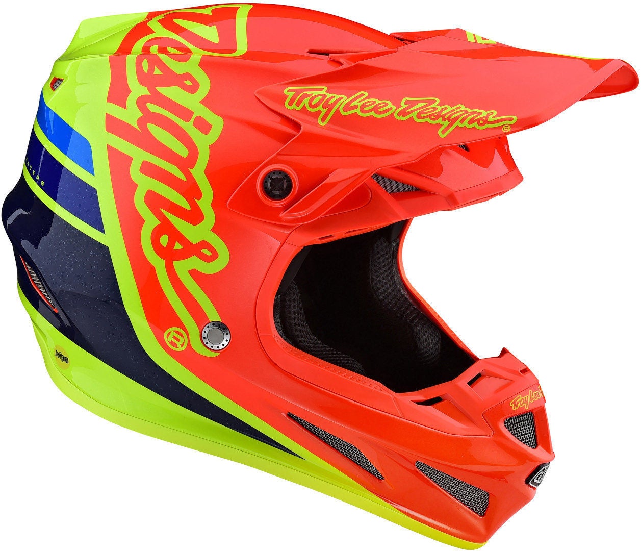Troy Lee Designs SE4 Silhouette MIPS Motocross Helm orange/gelb S Abbildung 3