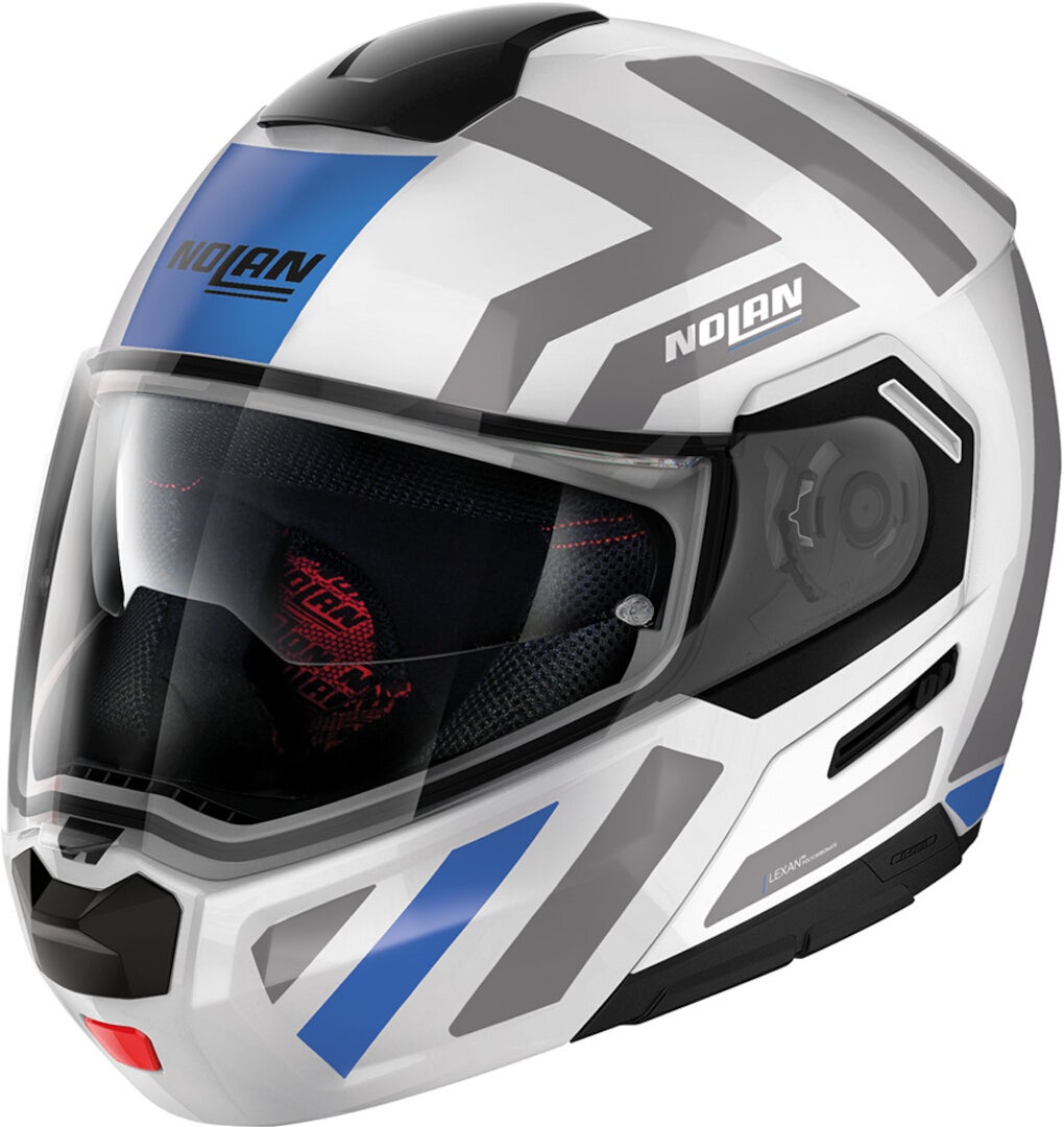 Nolan N90-3 Laneway N-Com Casco bianco opaco/blu M (58/59) Figura 1
