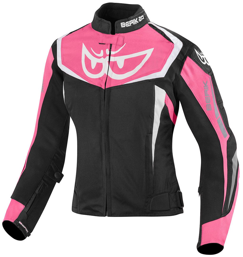 Berik Bad Eye Imperméable Dames Moto Veste Textile noir/rose 48 Figure 1