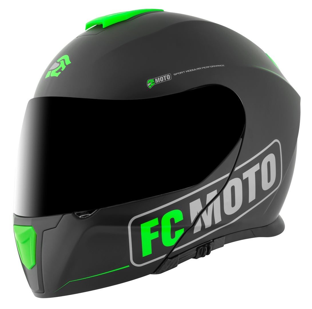 FC-Moto Novo Straight Casco nero/verde M (57/58) Figura 2