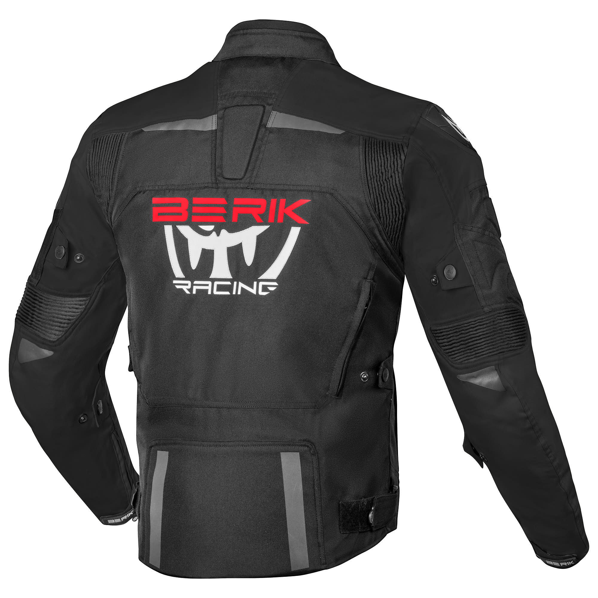 Berik Amras Giacca impermeabile in tessuto da motocicletta nero/bianco/rosso 58 Figura 2