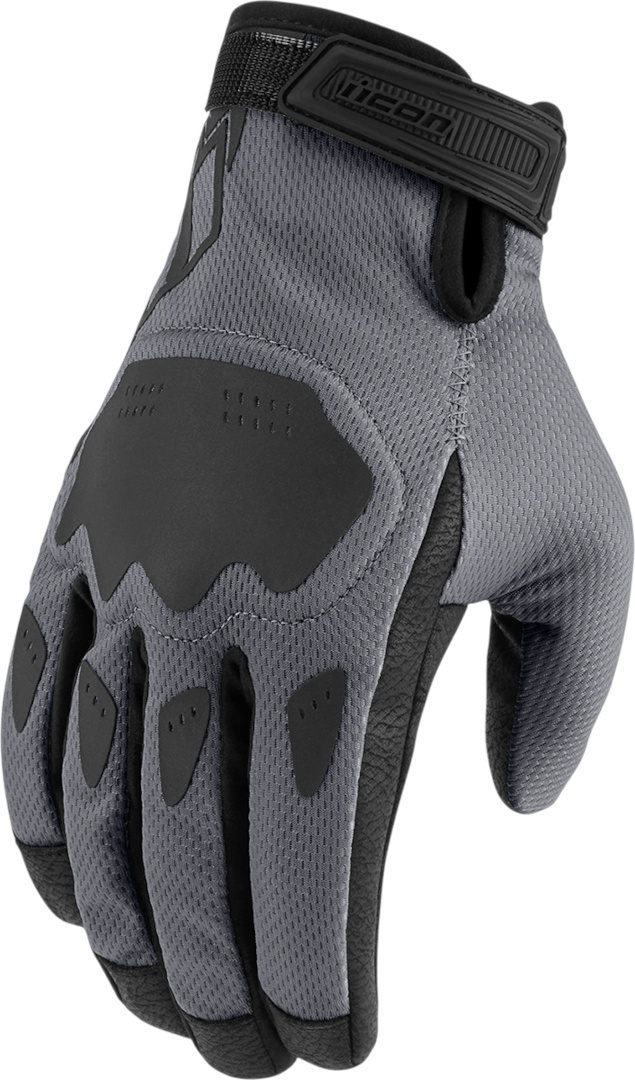 Icon Hooligan Motorcycle Gloves grey XL Figure 1