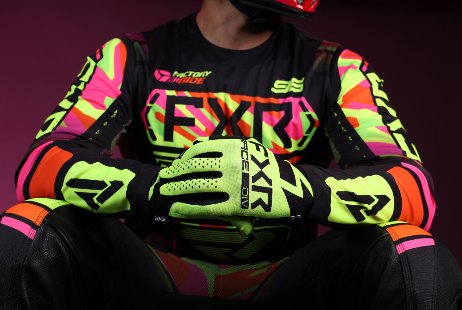 FXR Podium 2025 Motocross trøje sort/gul/grøn L Figur 2