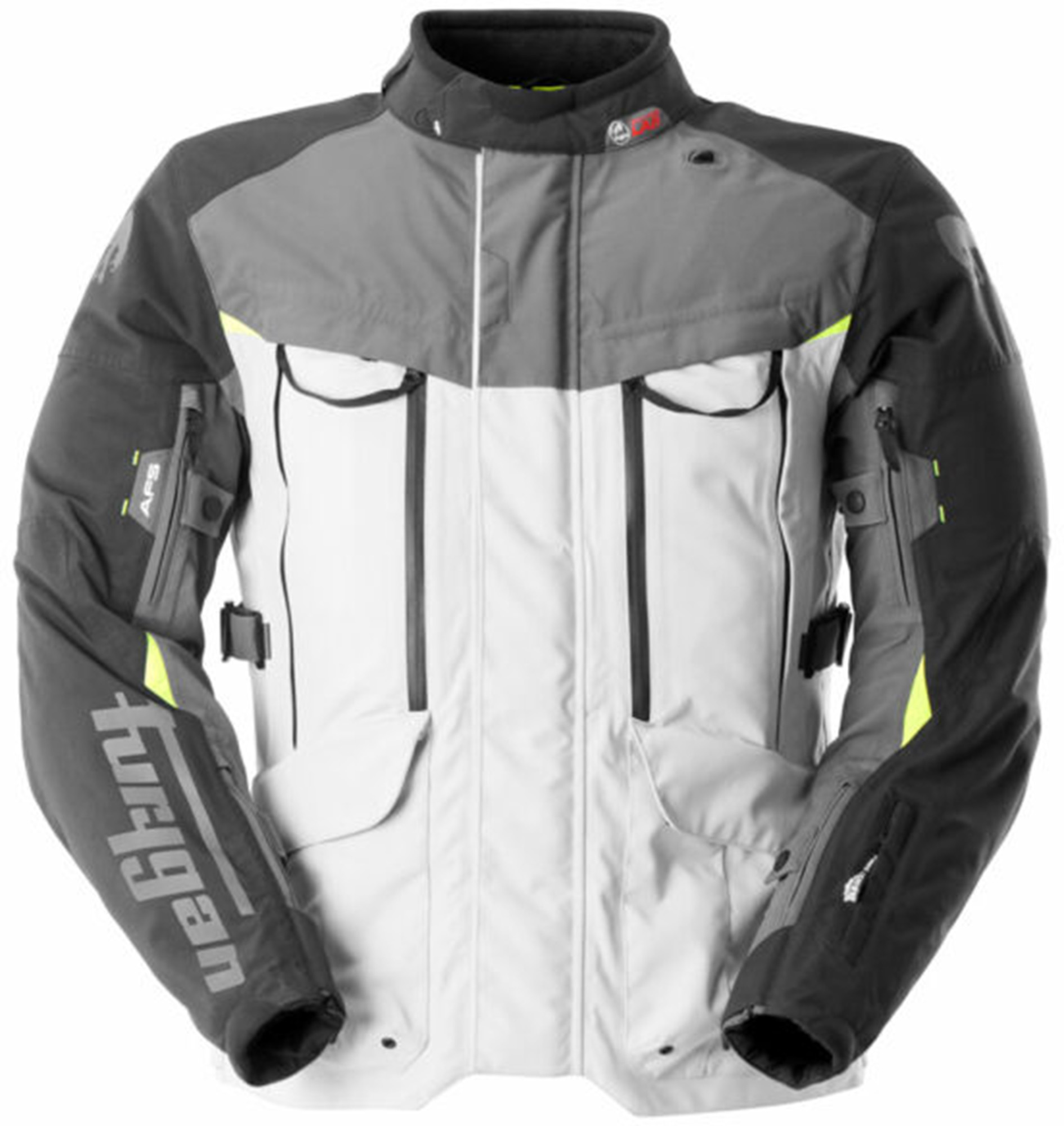 Furygan Challenger wasserdichte Motorrad Textiljacke schwarz/weiß/gelb L Abbildung 2