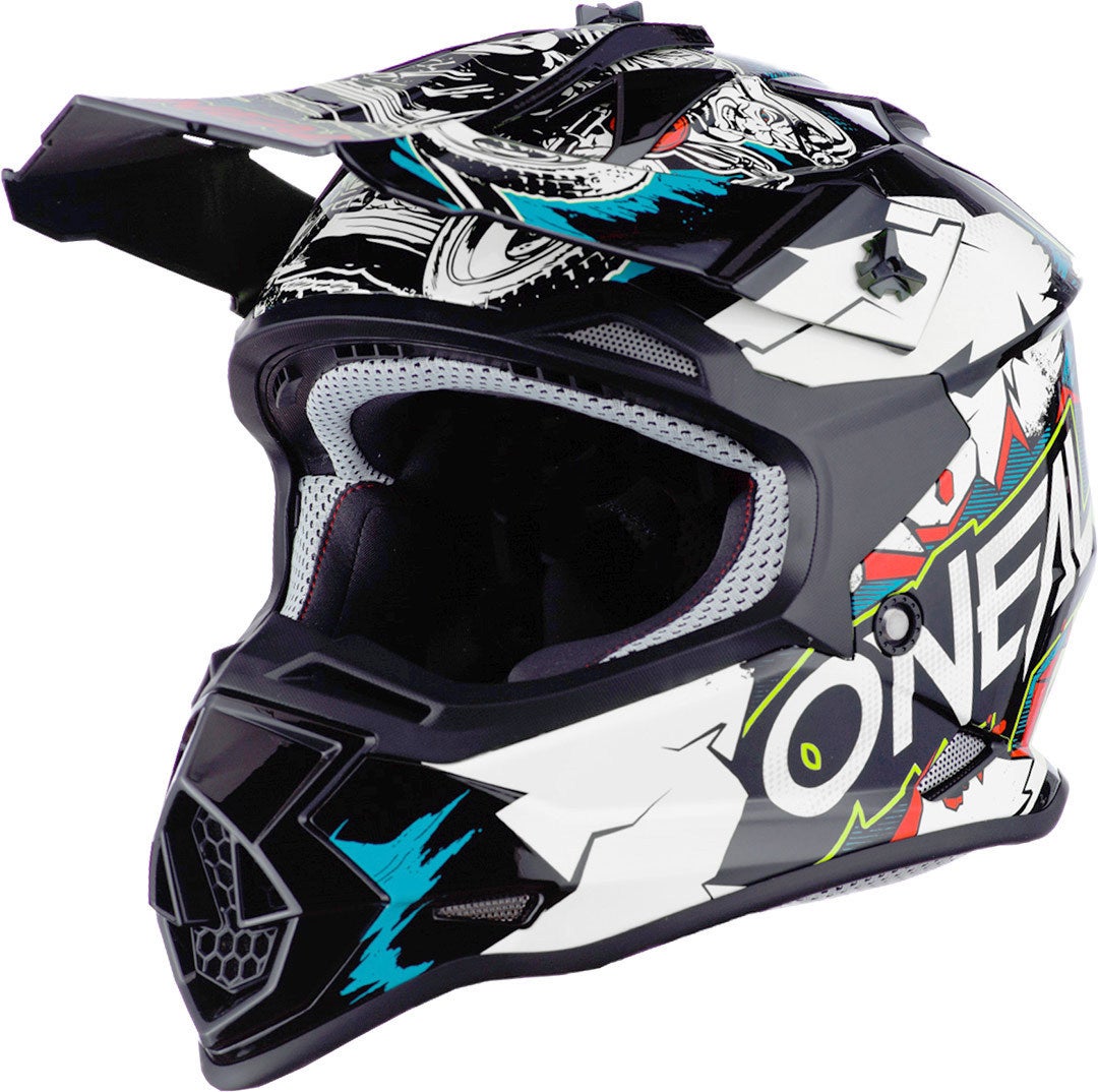 Oneal 2Series Villain Capacete de motocross juvenil Branco M (51/52) Figura 1