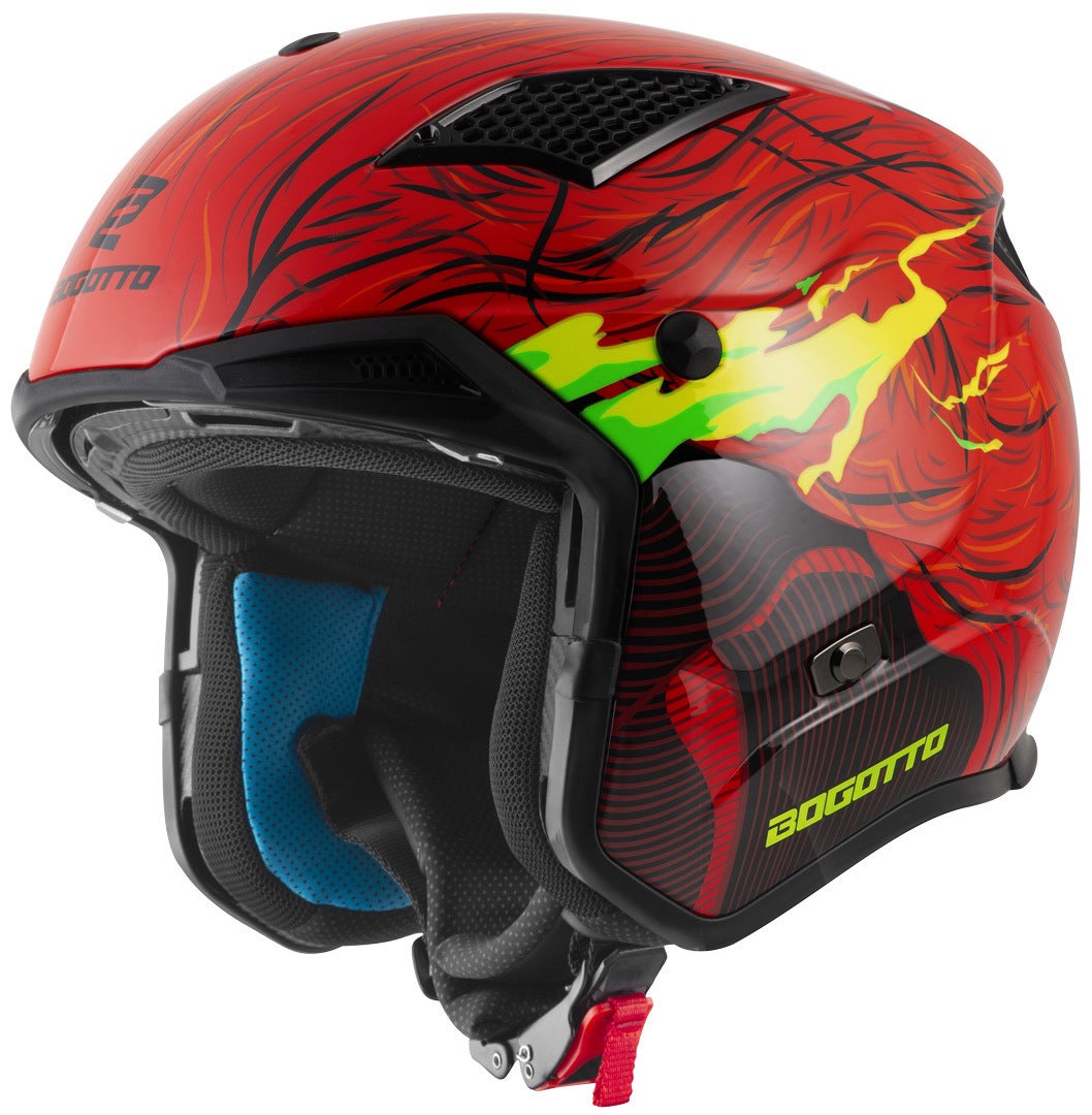 Bogotto Radic Bestia 22.06 Casco rosso/nero/giallo S Figura 8