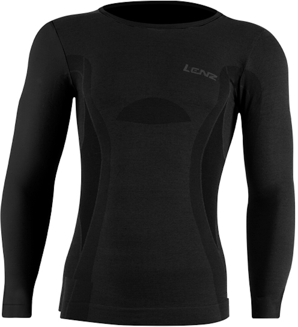 Lenz 6.0 Merino Crew Neck Functioneel Overhemd Zwart L Figuur 1