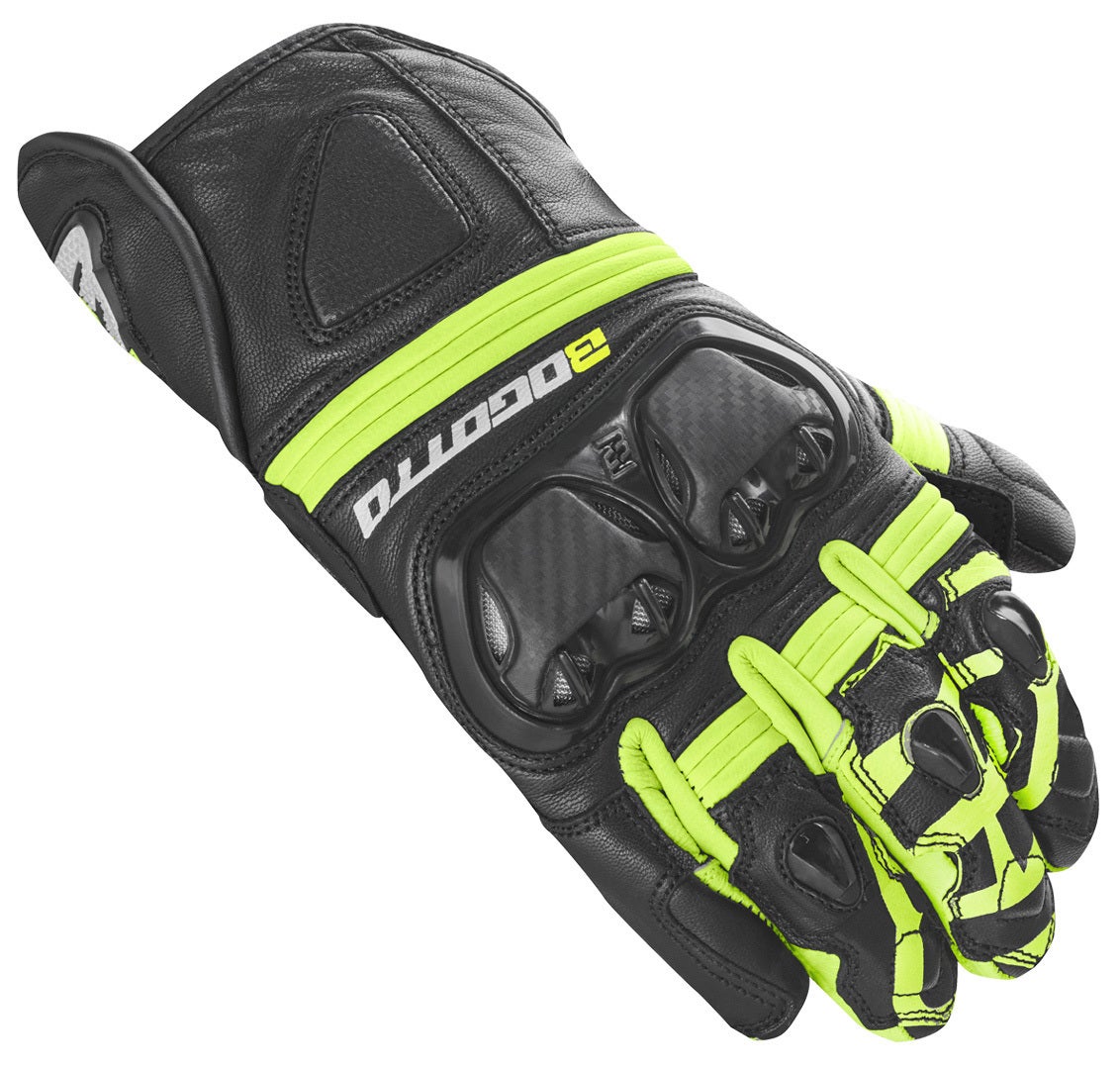 Bogotto Grand Champ Motorcykel handsker sort/neon S Figur 1