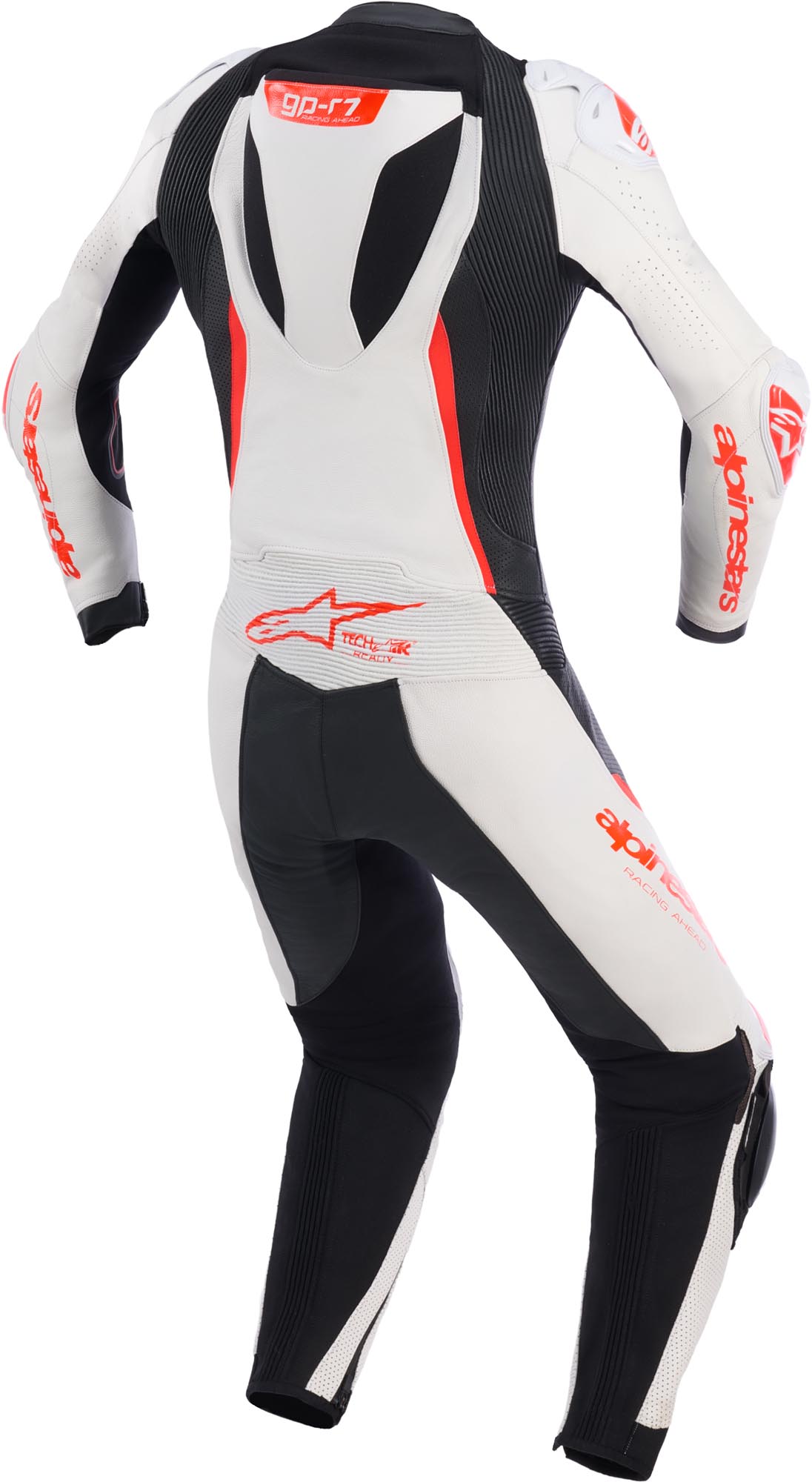 Alpinestars Stella GP-R7 Dames 1-delig motorfiets leren pak wit/zwart/rood 38 Figuur 2
