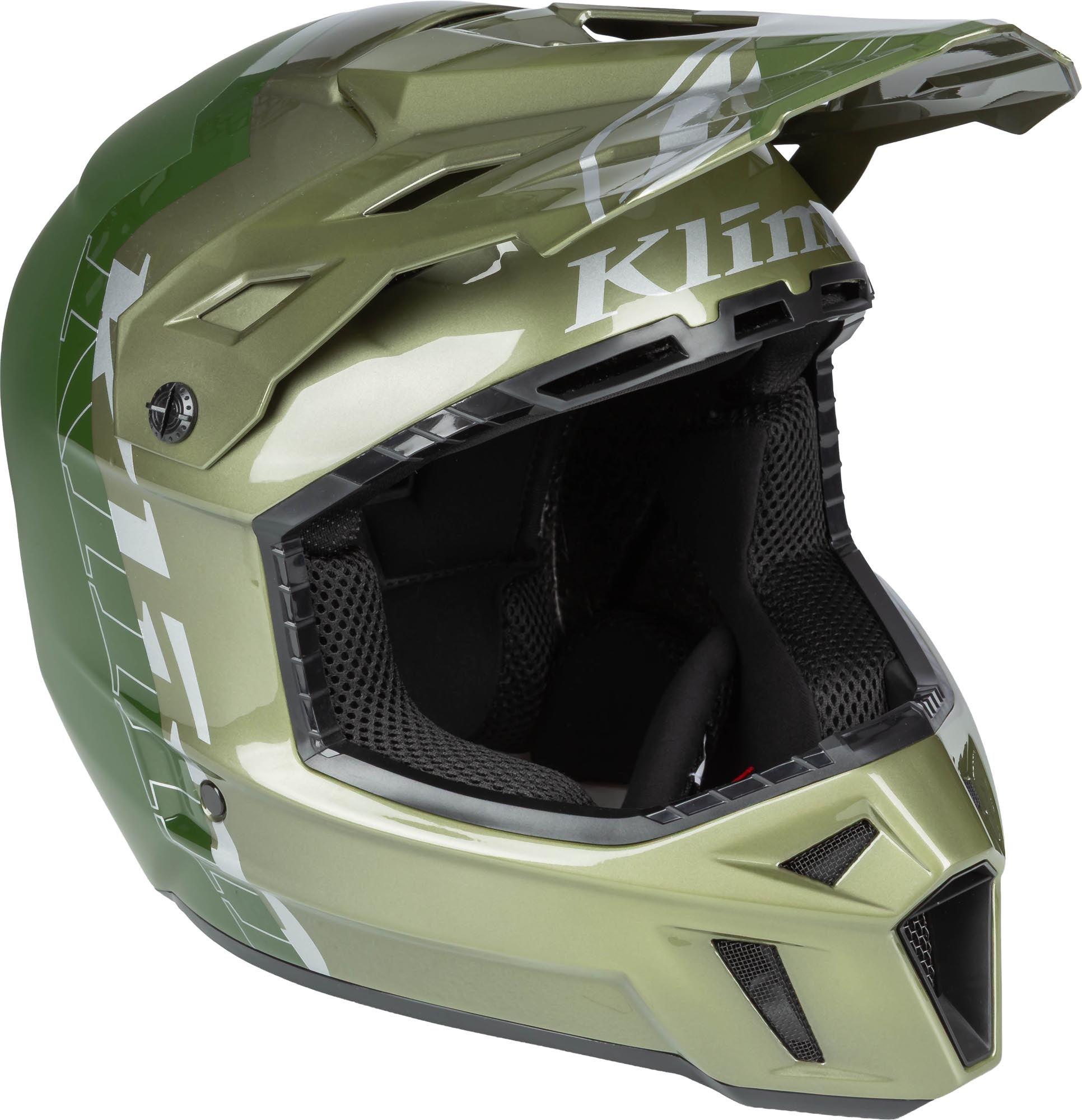 Klim F3 Carbon Pro Casque de motocross Vert foncé/vert clair 2XL Figure 7
