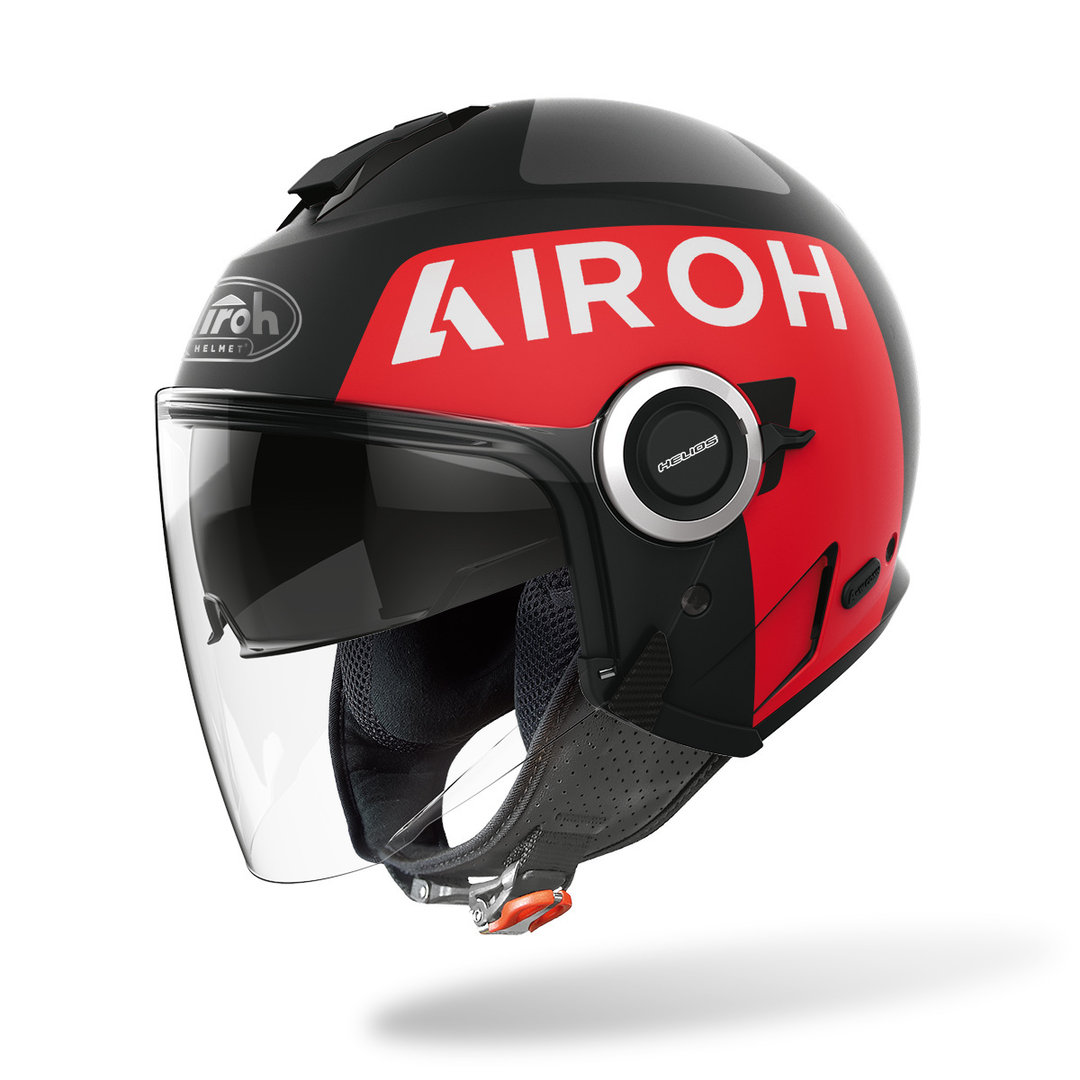 Airoh Helios Up Jet Helm Zwart mat/rood MC (57/58) Figuur 1