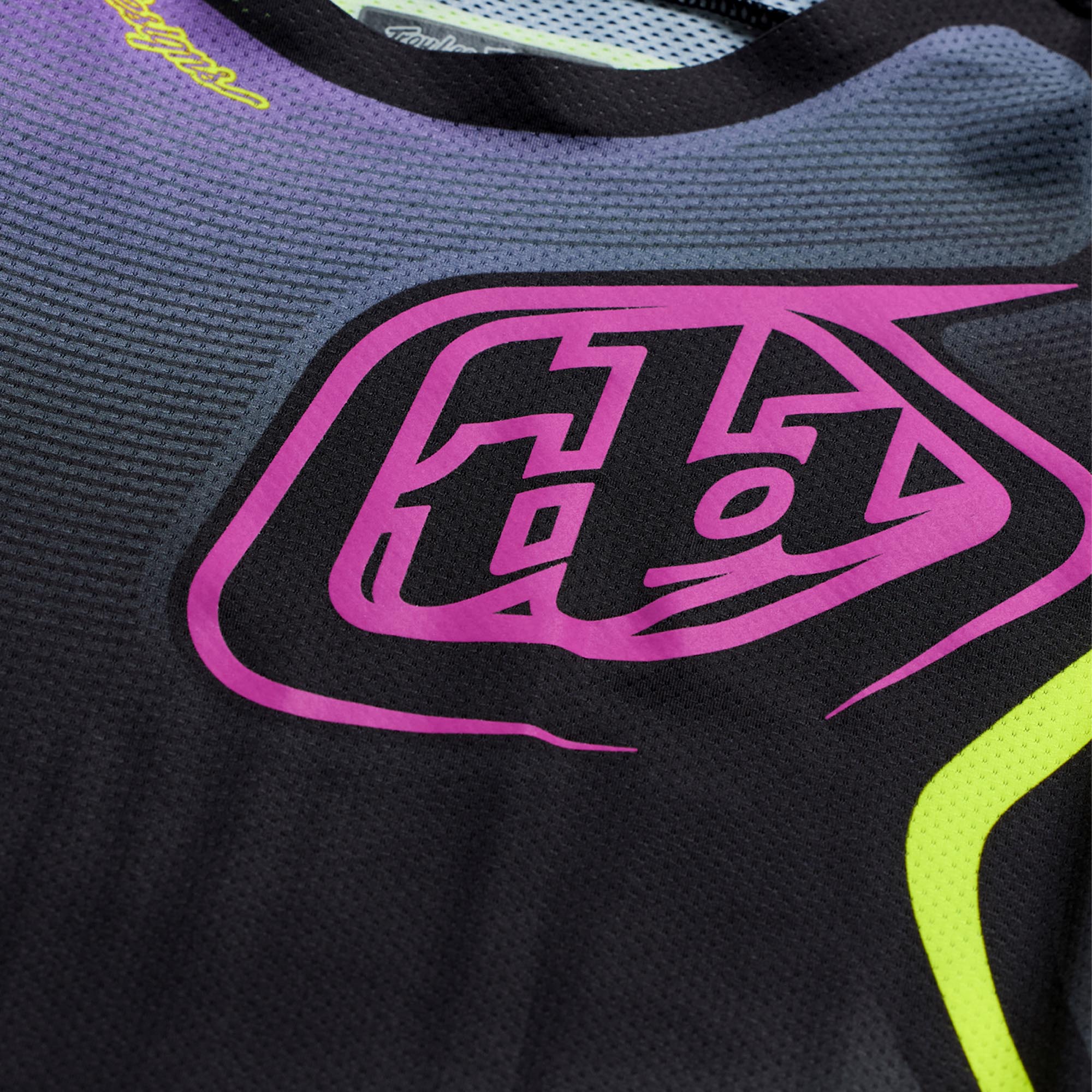 Troy Lee Designs SE Pro Wander Motokrosa krekls melns/violets/neona dzeltens S 4. attēls