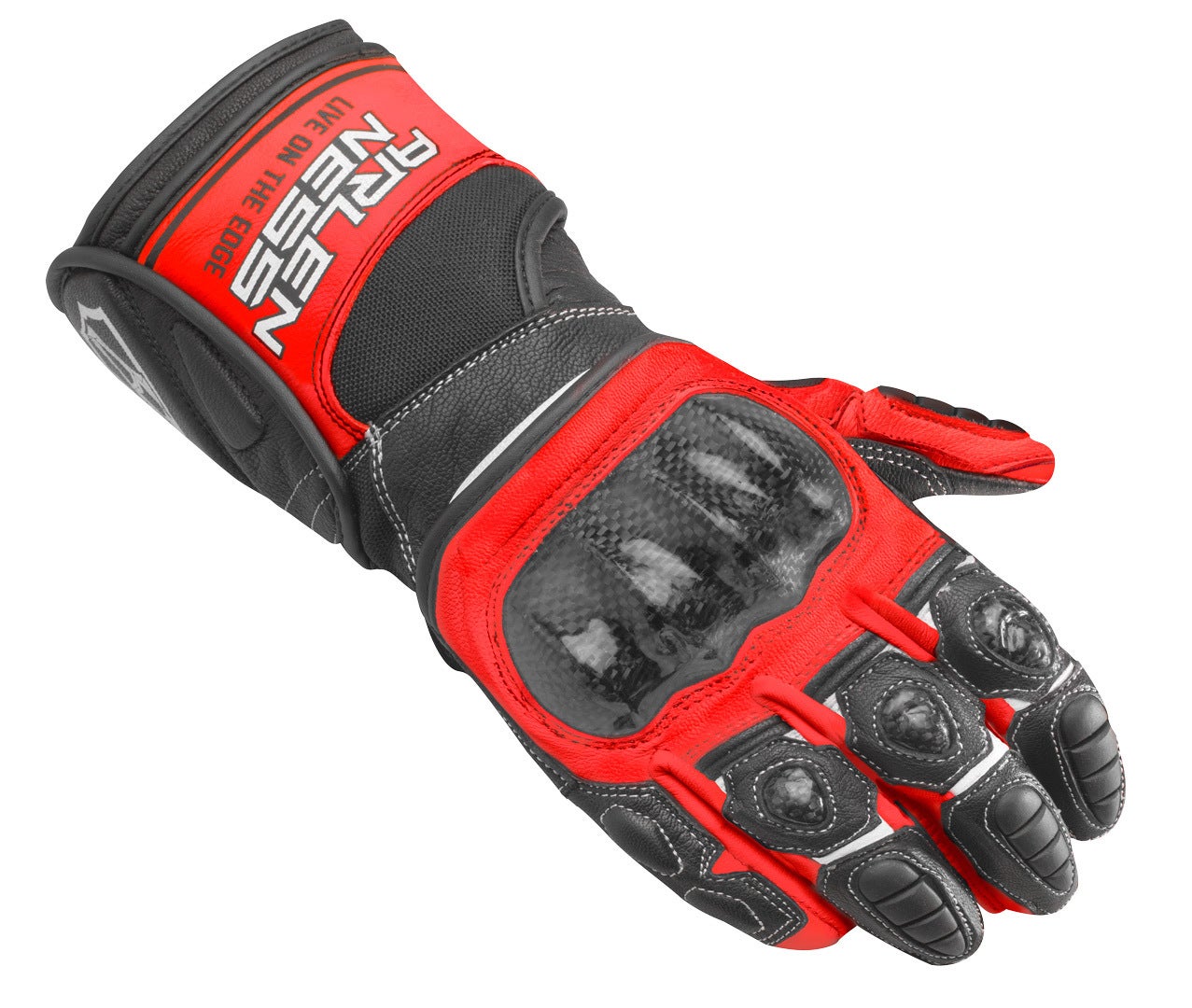 Arlen Ness Mugello Motorcykelhandsker sort/rød L Figur 1