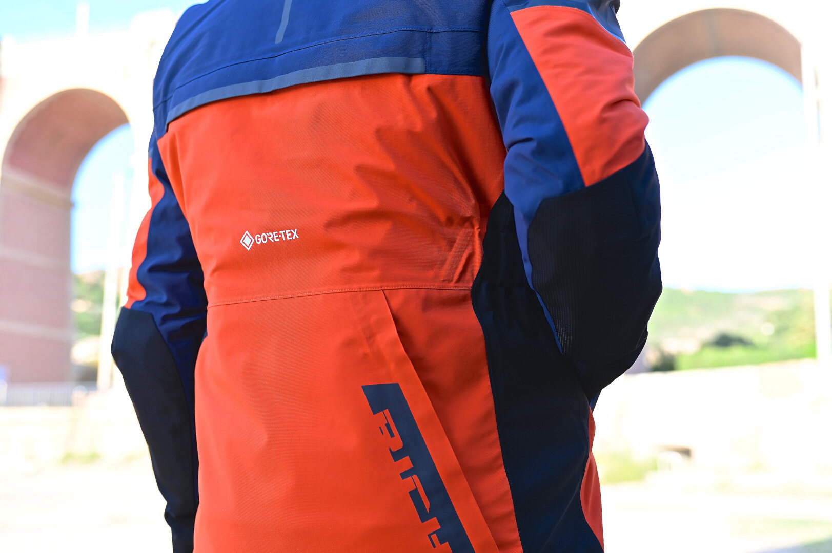 Richa Orion GTX waterproof Motorcycle Textile Jacket dark blue/orange M Figure 10