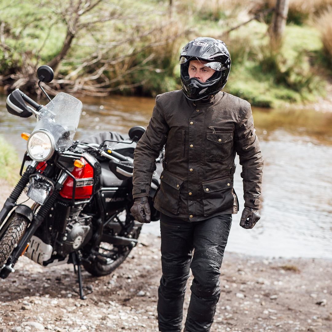 Merlin Monty D3O Wax Explorer Motorcycle Textile Jacket olive L Figure 6