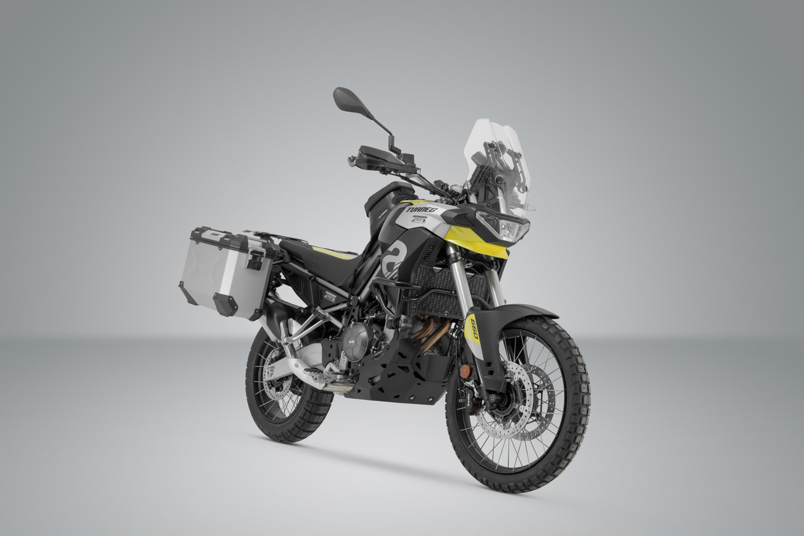 Sistem de carcasă din aluminiu SW-Motech TRAX ADV - Argintiu. 45/37 l. Tuareg 660 (21-) / Raliu (24-). Figura 2