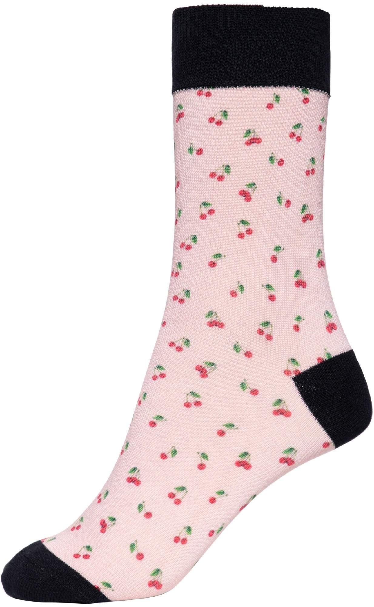 Queen Kerosin Cherry Dames Sokken roze 39/42 Figuur 2