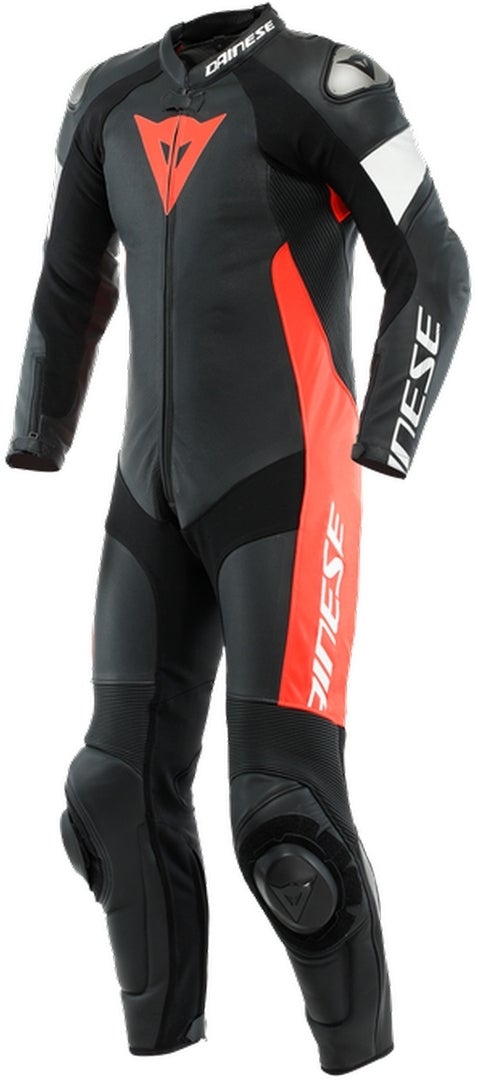 Dainese Tosa One Pece Perforated Motorcycle Leather Suit black/red/white 52 Figure 1