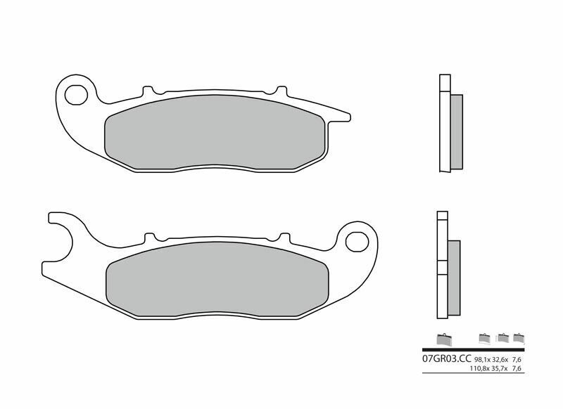 Brembo S.p.A. Vägbromsbelägg kolkeramik - 07GR03CC Figur 1