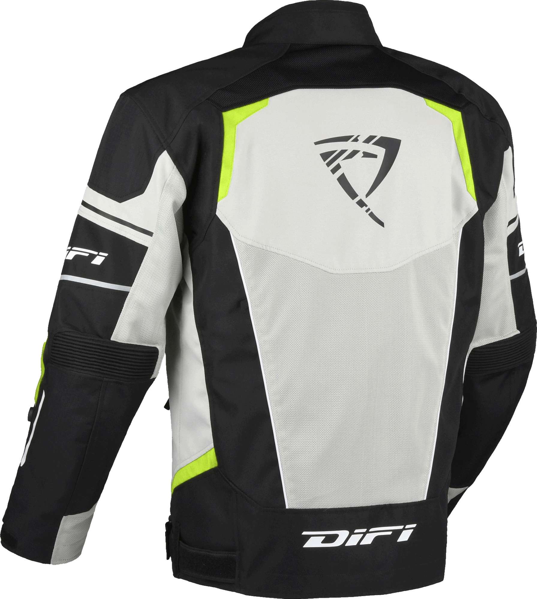 DIFI Estoril Air Giacca tessile da moto grigio/giallo 2XL Figura 2