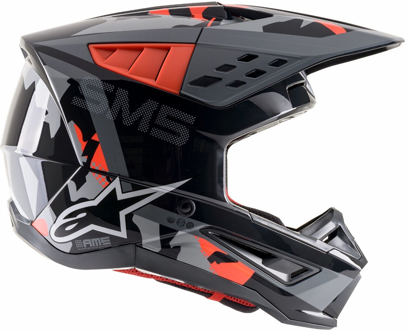 Alpinestars S-M5 Rover Motocross Helmet black/grey/red M (57/58) Figure 5