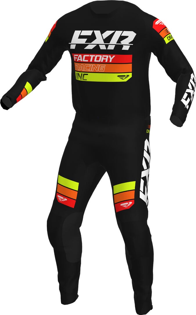 FXR Clutch 2023 Motorcross broek zwart/geel/rood 40 Figuur 3