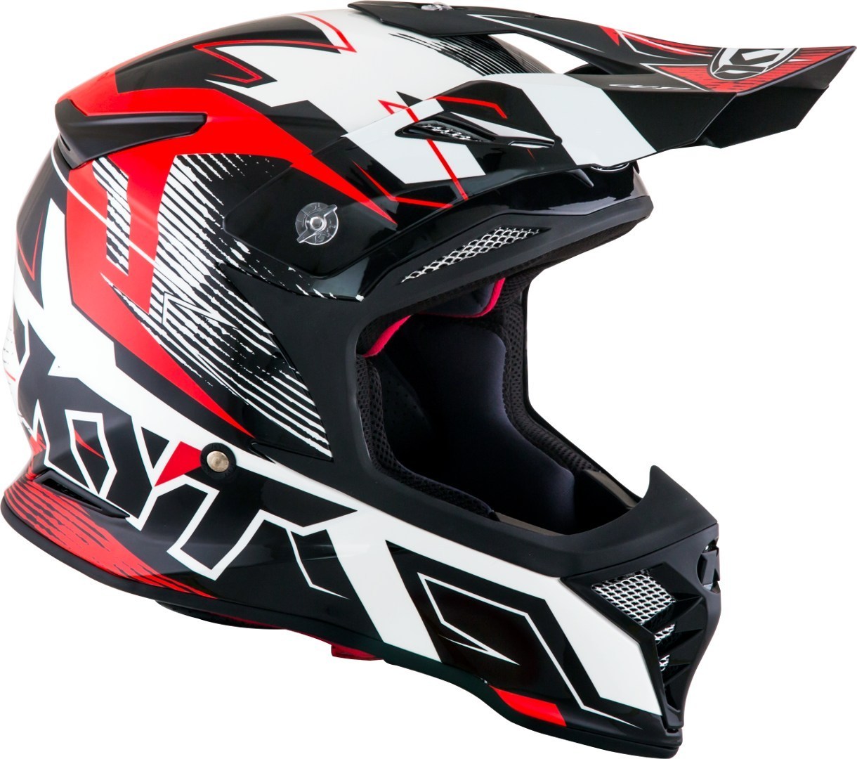 KYT Skyhawk Digger Motocross Helm weiß/rot L (59/60) Abbildung 1