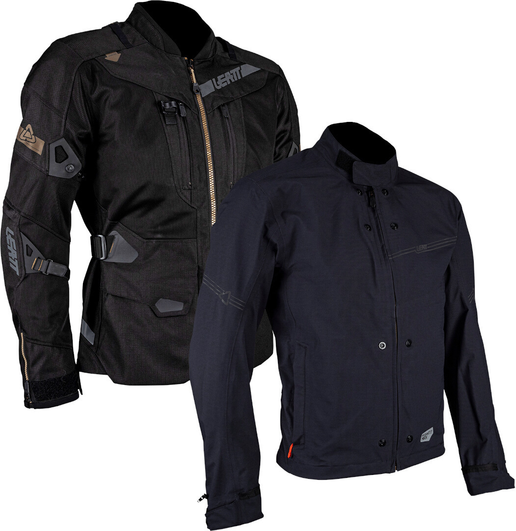Leatt ADV FlowTour 7.5 waterproof Motorcycle Textile Jacket black/dark grey M Figure 2