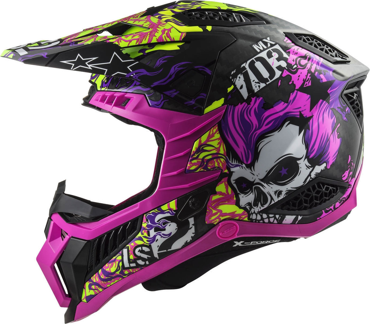 LS2 MX703 X-Force Fireskull Carbon Motorcross helm M (57/58) Figuur 5