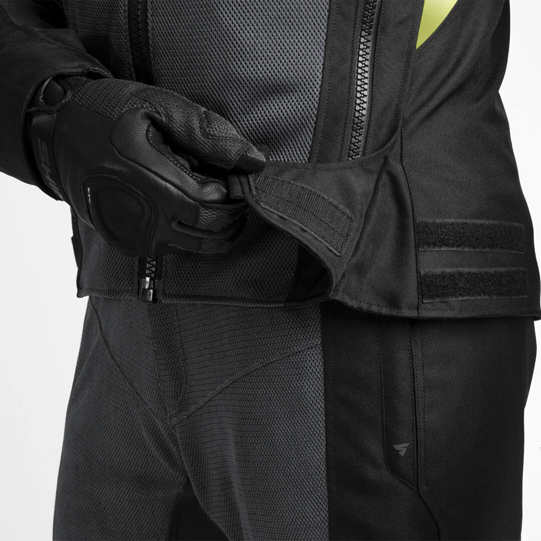 SHIMA Rush 2.0 Vented waterproof Motorcycle Textile Jacket black/grey/yellow M Figure 8