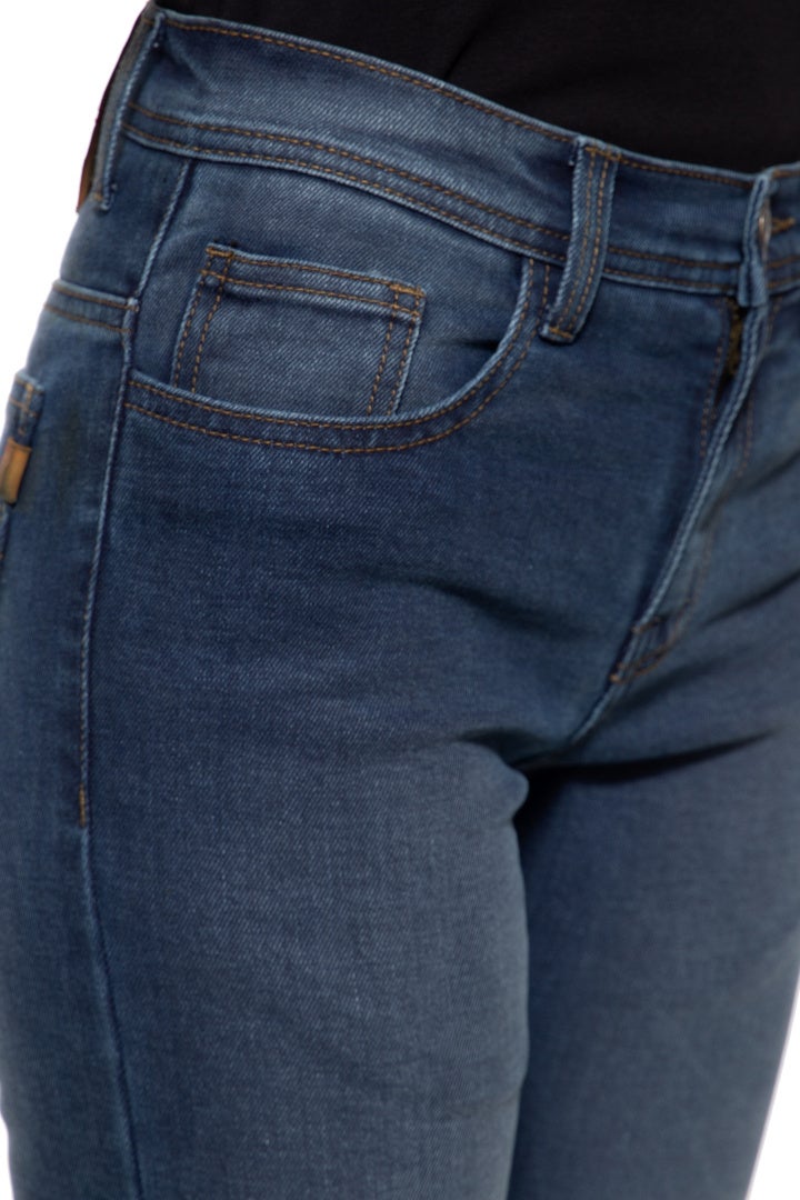 Queen Kerosin Motogear Light Blue Dames Motor Jeans Short 32 Figuur 4
