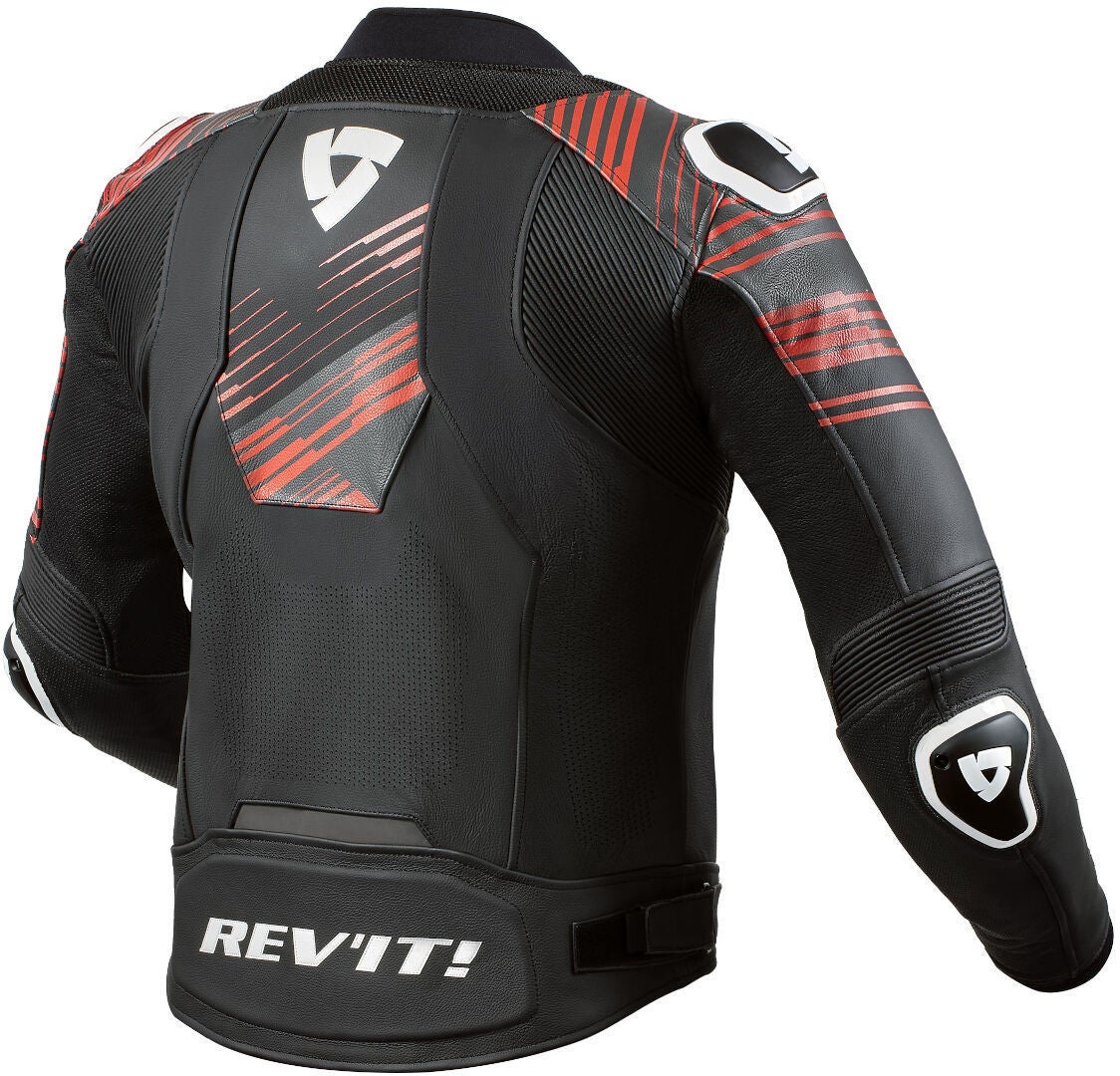 Revit Apex Giacca in pelle moto nero/rosso 52 Figura 2