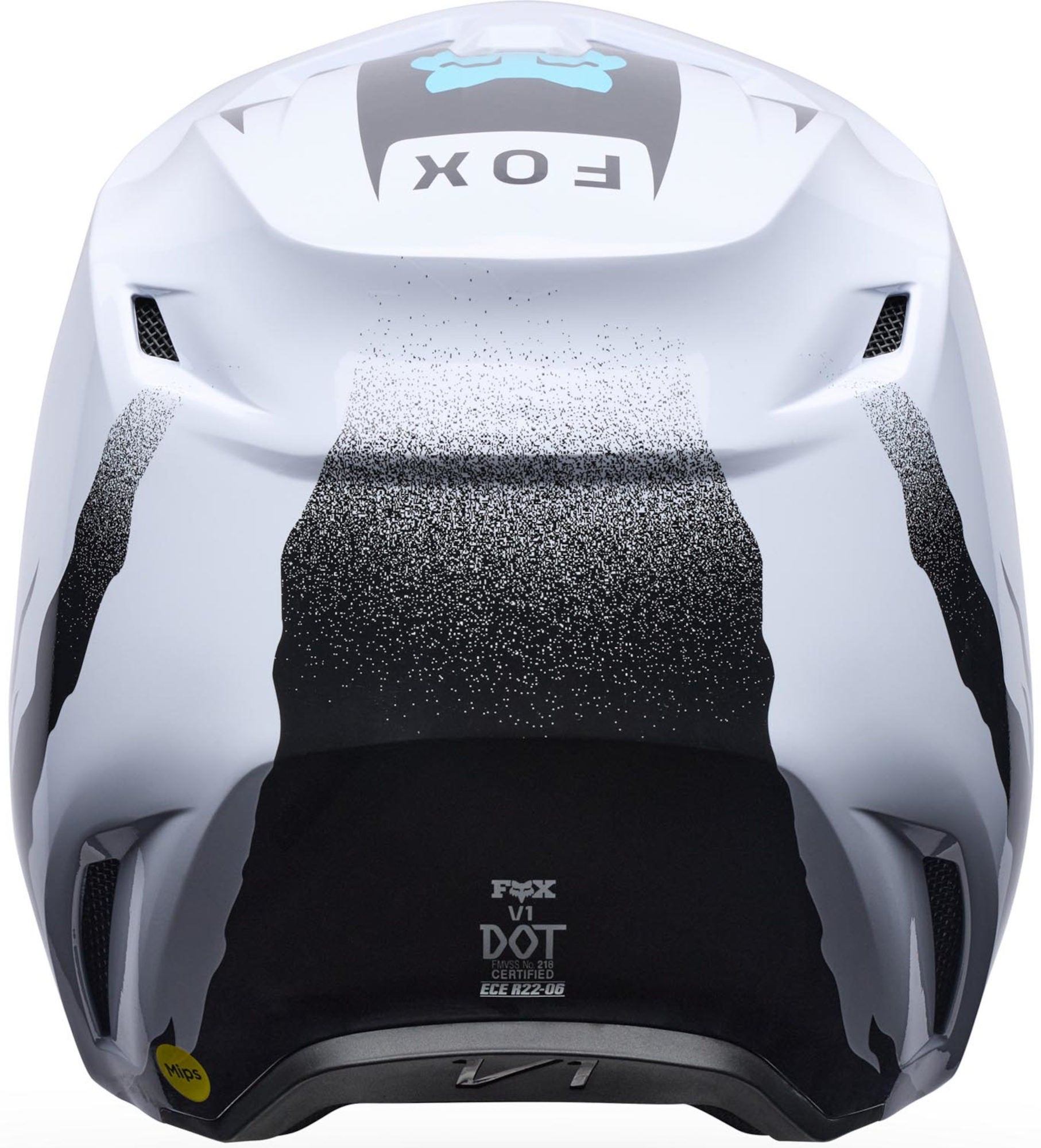 FOX V1 Clutch Casque de motocross Blanc/Noir S (55/56) Figure 4